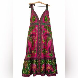 Anthropologie Farm Rio Ana Tapestry Midi Dress Sz L NWT